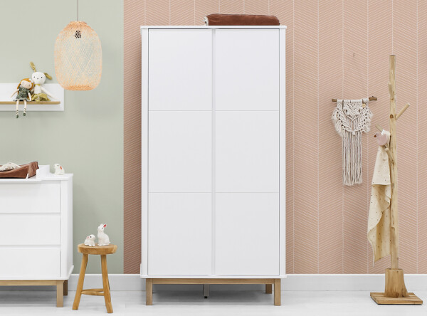 2-door wardrobe Mika White/Oak 2-door wardrobe Mika White/Oak