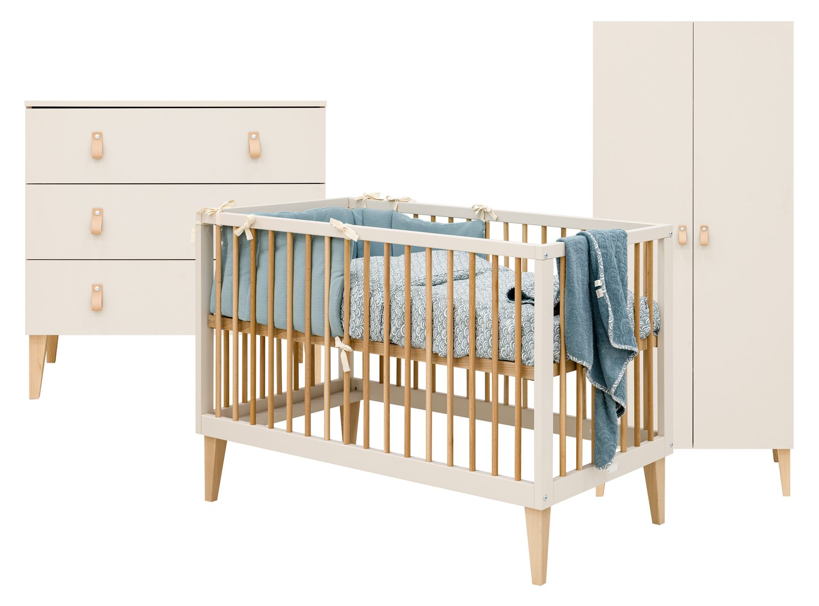 Bopita Amira 3-delige babykamer - Dune/Naturel