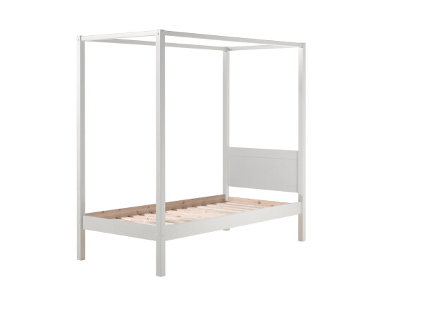 Pino canopy bed 90x200cm white