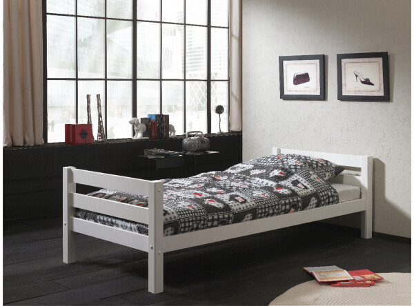 Pino single bed 90x200cm white