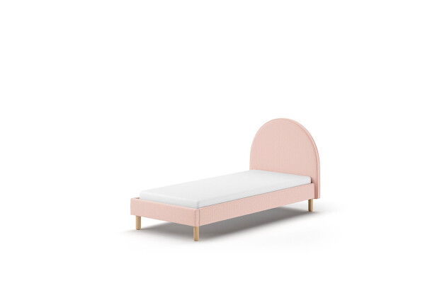 Moon bed 90x200 boucle rose