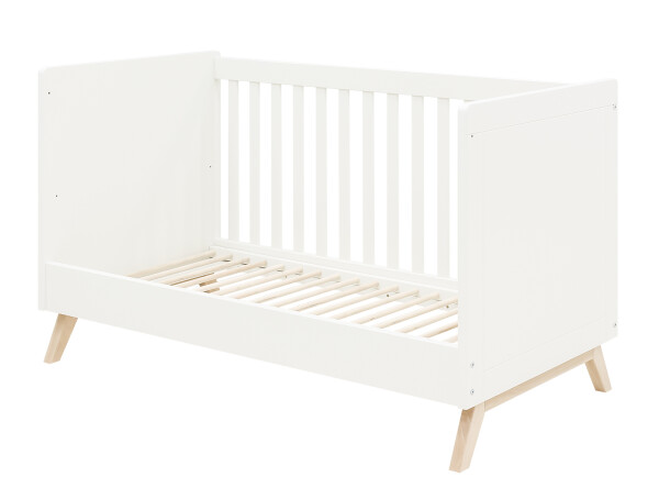 Fenna 2 piece nursery furniture set with bench bed White/Natural