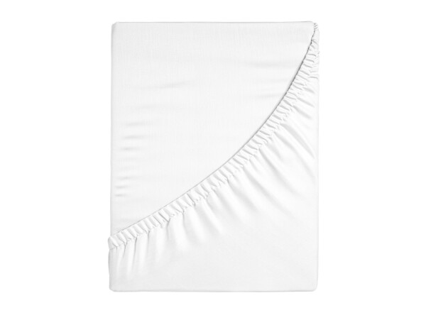 Fitted sheet Uni White Fitted Sheet 90/100 x 200/220 cm