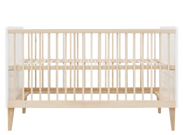 Indy 3 piece nursery furniture set XL with bench bed White/Natural