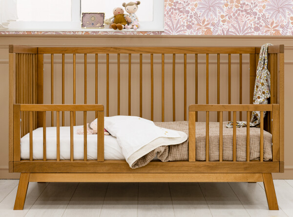 Kaleo 2 piece nursery furniture set with bench bed Dune/Rose Wood