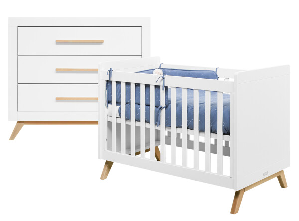 Fenna 2-pieza baby room Blanco/Natural