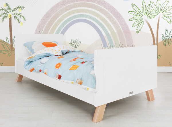 Cama 90x200 Lisa Blanco/Natural