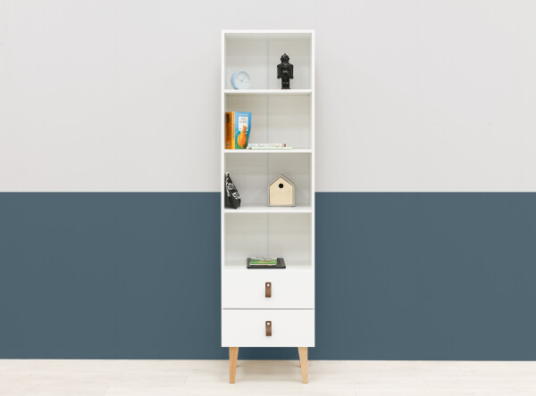 Boekenkast 190 cm Indy Wit/Naturel Boekenkast 190 cm Indy Wit/Naturel