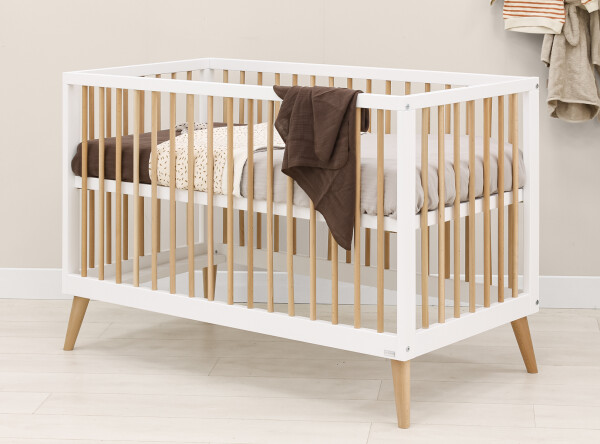 Bed 60x120 Jort White/Natural Bed 60x120 Jort White/Natural