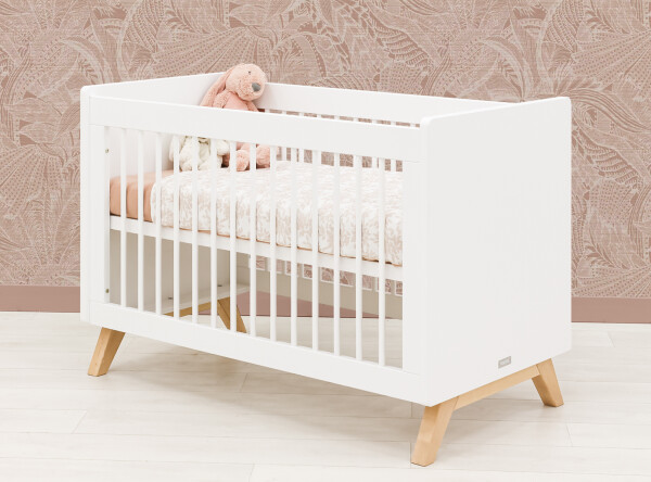 Bed 60x120 Lynn Wit/Naturel Bed 60x120 Lynn Wit/Naturel