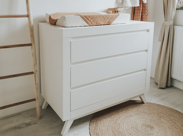 Commode met 3 laden Anne Wit Commode met 3 laden Anne Wit
