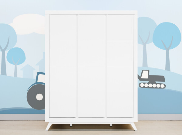 Armoire 3-portes Anne Blanc