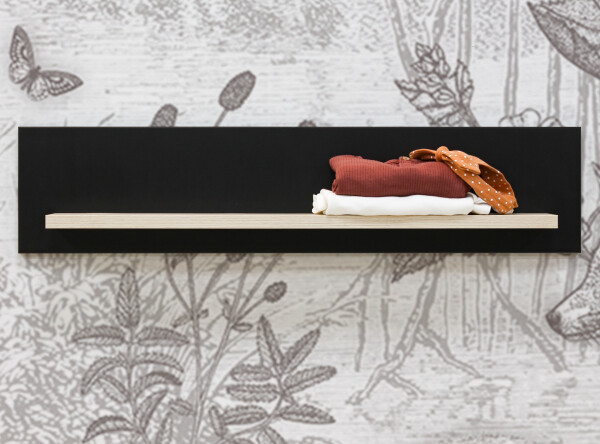 Shelf Floris Matt Black/Natural