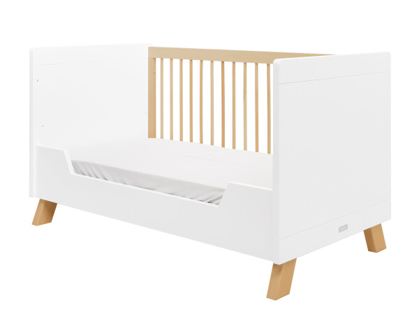 Lisa 3 piece nursery furniture set with bench bed White/Natural