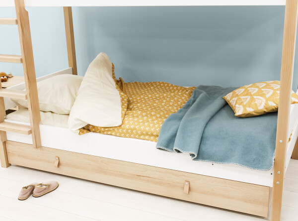 Bunkbed 90x200 Lucas White/Natural