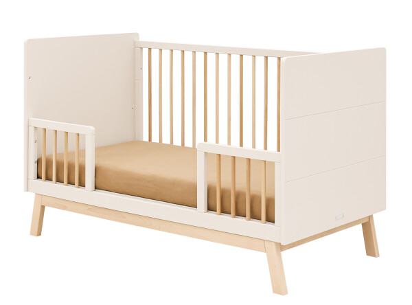 2-Pieza pack Lines con cuna 70x140 convertible Dune/Natural