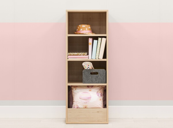 Boekenkast smal voor hoogslaper Lucas Naturel Boekenkast smal voor hoogslaper Lucas Naturel