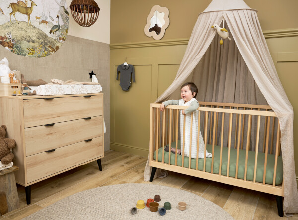 Fay 2-part nursery Natural/Matt Black Fay 2-part nursery Natural/Matt Black